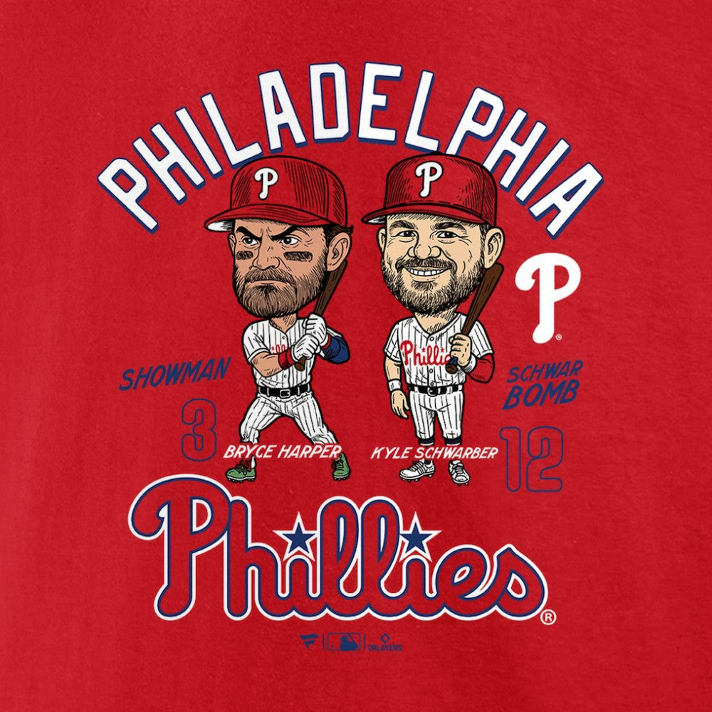 Bryce Harper & Kyle Schwarber Philadelphia Phillies Player Duo T-Shirt - Red - MLB Online