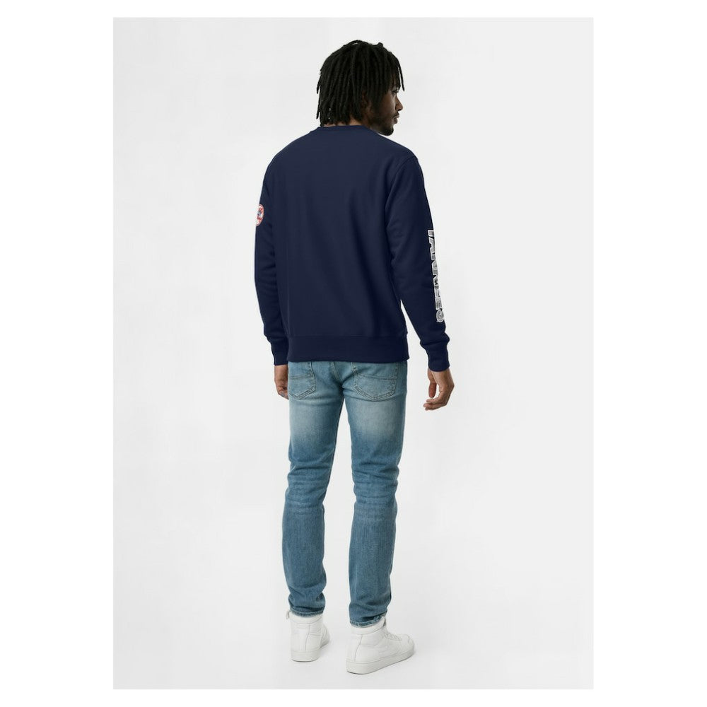 New York Yankees Champion Reverse Weave Chenille Sweatshirt - Navy - MLB Lifestyle