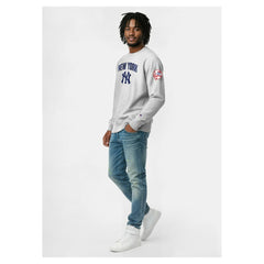 New York Yankees Champion Reverse Weave Chenille Sweatshirt - Gray - MLB on Sale