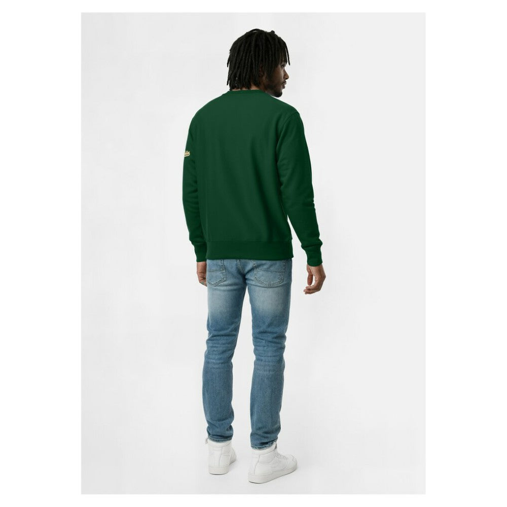 Athletics Champion Reverse Weave Chenille Sweatshirt - Green - MLB Online
