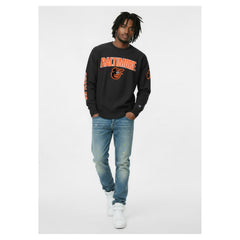 Baltimore Orioles Champion Reverse Weave Chenille Sweatshirt - Black - MLB Sale