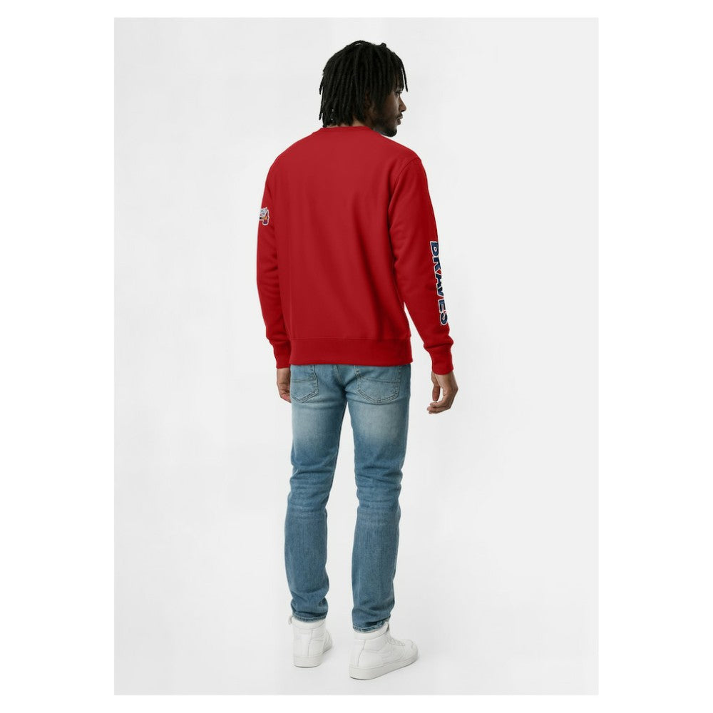 Atlanta Braves Champion Reverse Weave Chenille Sweatshirt - Red - MLB Online