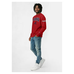 Atlanta Braves Champion Reverse Weave Chenille Sweatshirt - Red - MLB Online