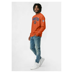 Houston Astros Champion Reverse Weave Chenille Sweatshirt - Orange - MLB Discount