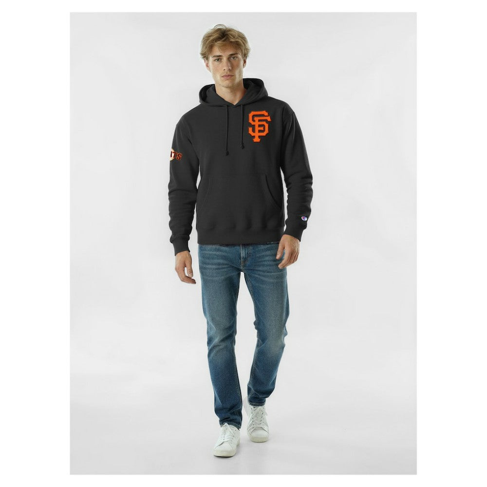 San Francisco Giants Champion Reverse Weave Chenille Hoodie - Black - MLB Discount