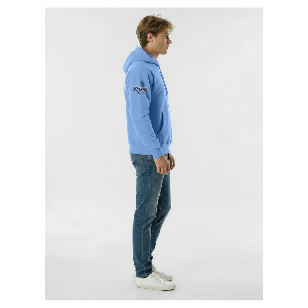 Tampa Bay Rays Champion Reverse Weave Chenille Hoodie - Light Blue - MLB Discount