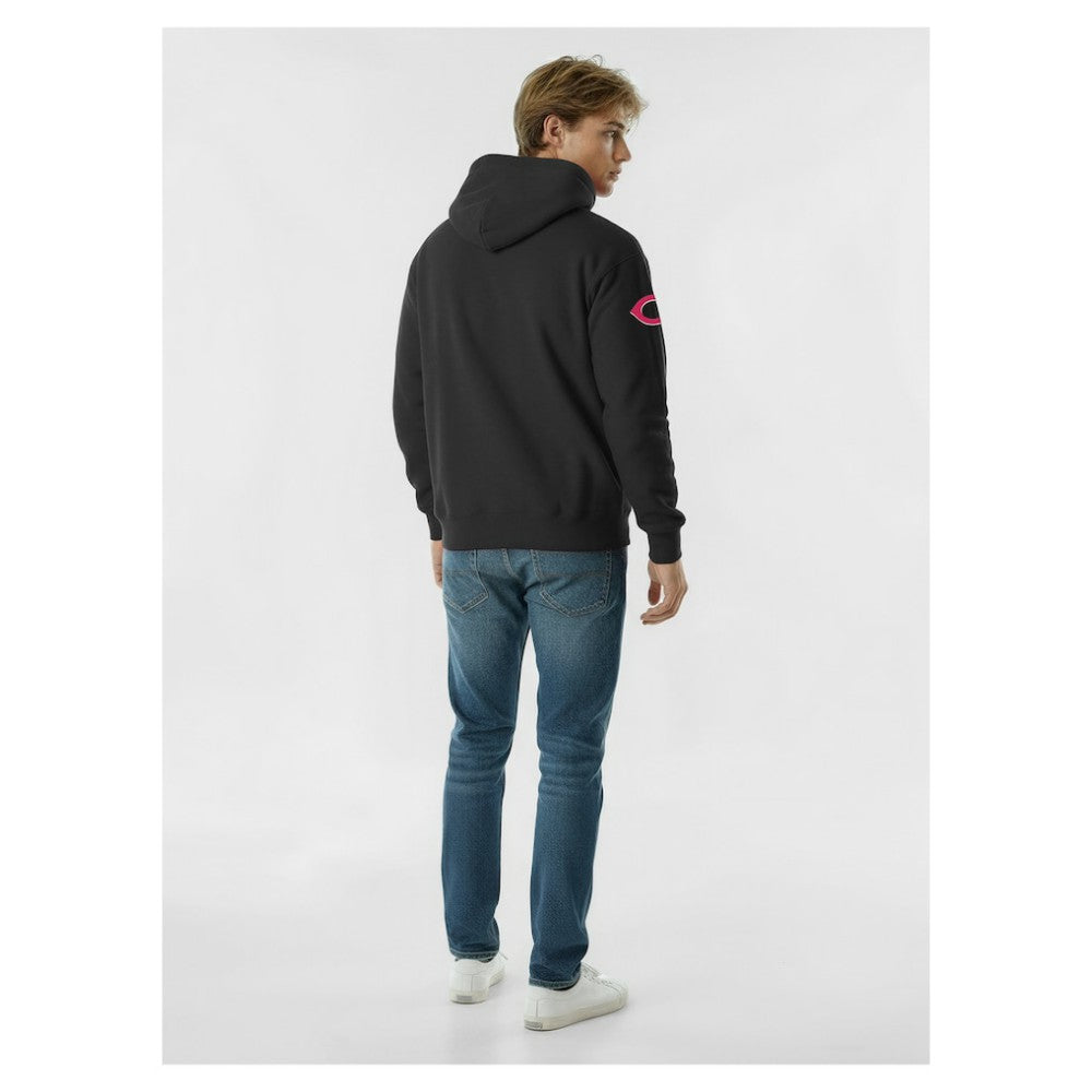 Cincinnati Reds Champion Reverse Weave Chenille Hoodie - Black - MLB on Sale