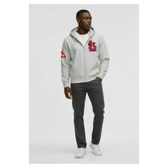 St. Louis Cardinals Champion Reverse Weave Chenille Full-Zip Hoodie - Gray - MLB Lifestyle