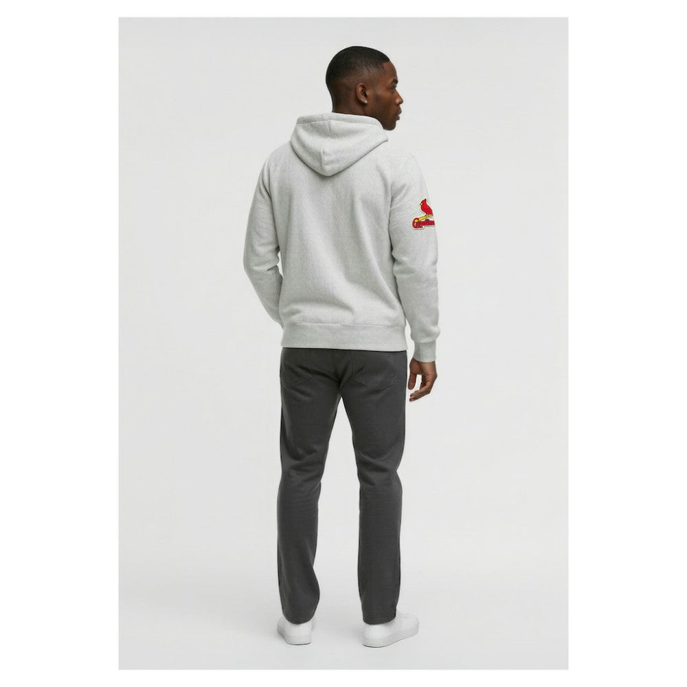 St. Louis Cardinals Champion Reverse Weave Chenille Full-Zip Hoodie - Gray - MLB Lifestyle