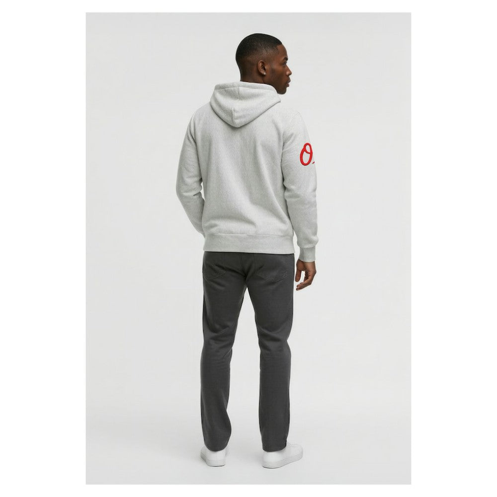 Baltimore Orioles Champion Reverse Weave Chenille Full-Zip Hoodie - Gray - MLB Lifestyle