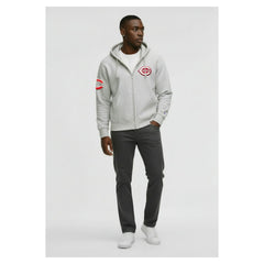 Cincinnati Reds Champion Reverse Weave Chenille Full-Zip Hoodie - Gray - MLB Discount