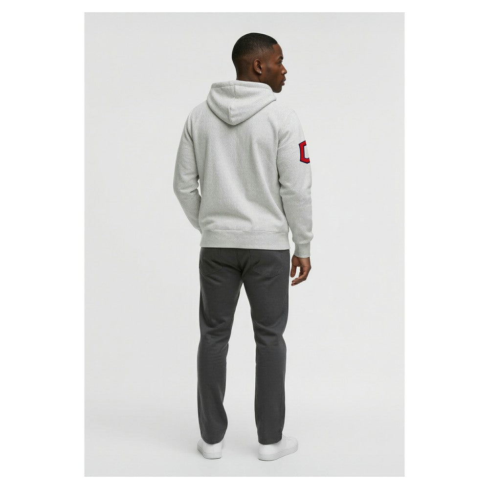 Cleveland Guardians Champion Reverse Weave Chenille Full-Zip Hoodie - Gray - MLB Discount