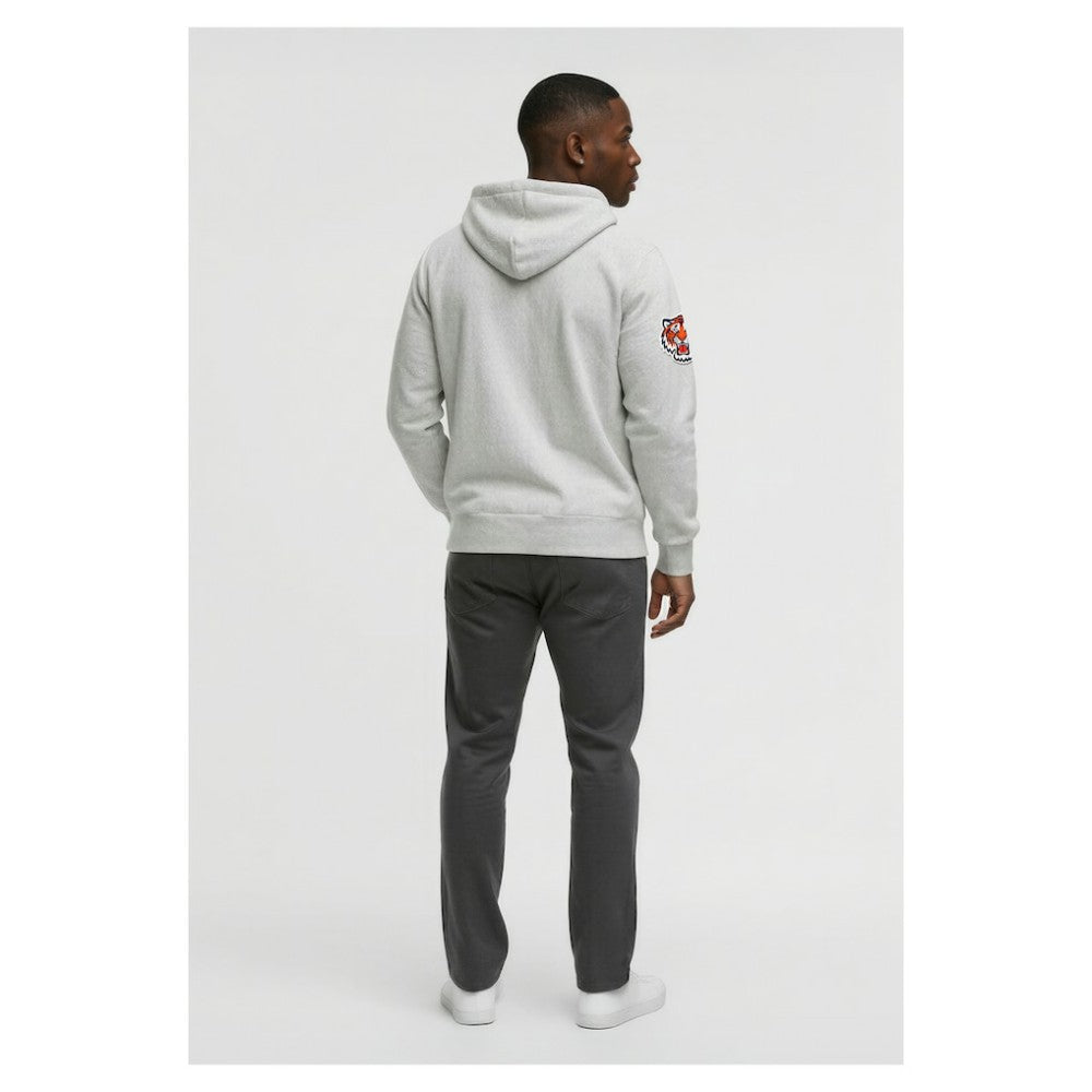 Detroit Tigers Champion Reverse Weave Chenille Full-Zip Hoodie - Gray - MLB Discount