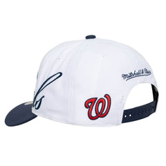 Washington Nationals Mitchell & Ness Unisex XL Script Pro Crown Adjustable Hat - White/Navy - Mitchell & Ness Lifestyle