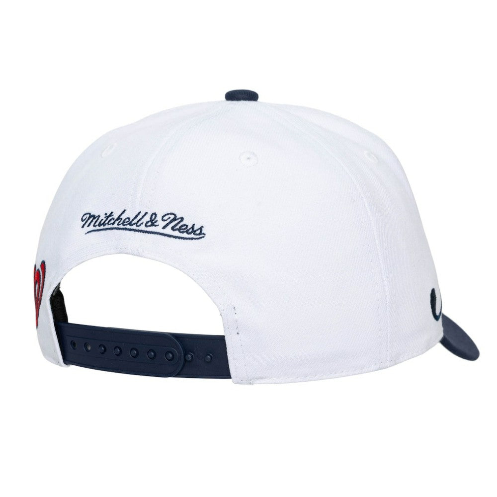 Washington Nationals Mitchell & Ness Unisex XL Script Pro Crown Adjustable Hat - White/Navy - Mitchell & Ness Lifestyle