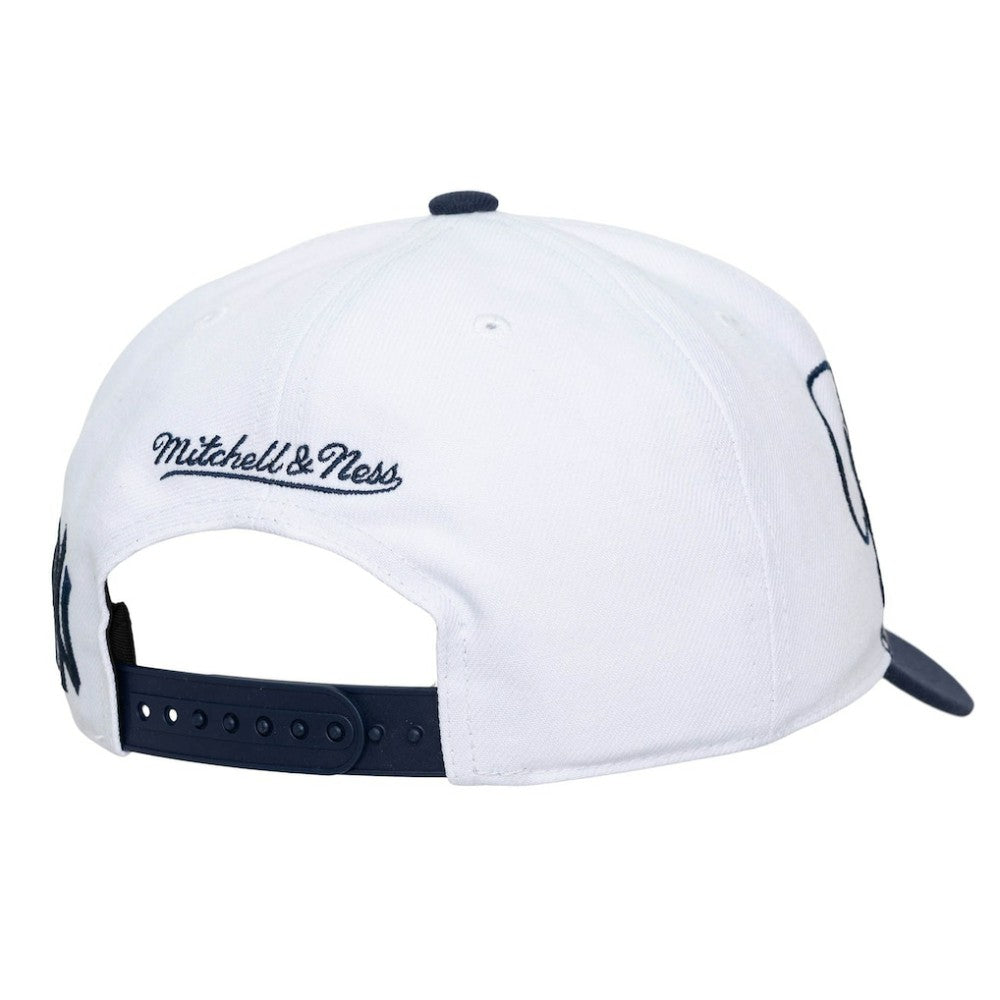 New York Yankees Mitchell & Ness Unisex XL Script Pro Crown Adjustable Hat - White/Navy - Mitchell & Ness Discount