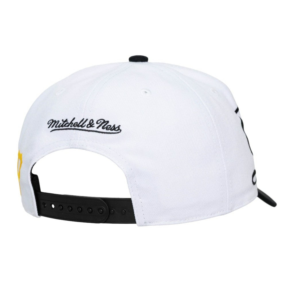 Pittsburgh Pirates Mitchell & Ness Unisex XL Script Pro Crown Adjustable Hat - White/Black - Mitchell & Ness Lifestyle