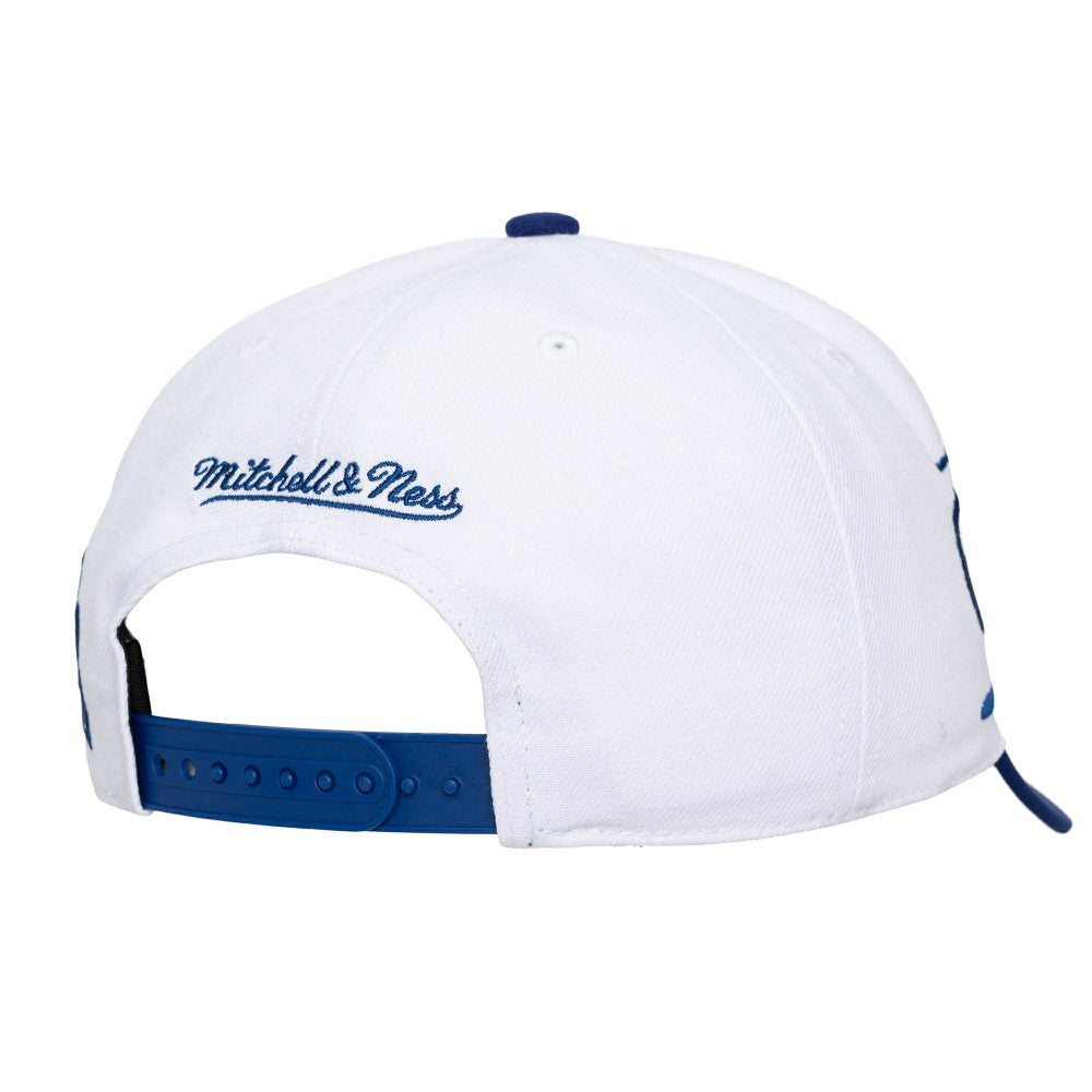 Los Angeles Dodgers Mitchell & Ness Unisex XL Script Pro Crown Snapback Hat - White/Royal - Mitchell & Ness Lifestyle