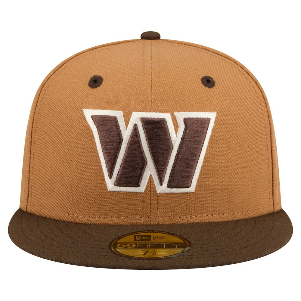 Washington Commanders New Era Two-Tone Walnut 59FIFTY Fitted Hat Light Brown/Dark Brown