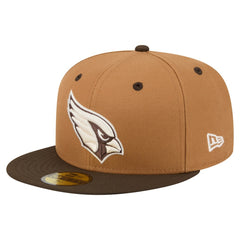Arizona Cardinals New Era Two-Tone Walnut 59FIFTY Fitted Hat Light Brown/Dark Brown