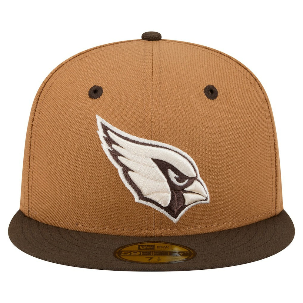 Arizona Cardinals New Era Two-Tone Walnut 59FIFTY Fitted Hat Light Brown/Dark Brown