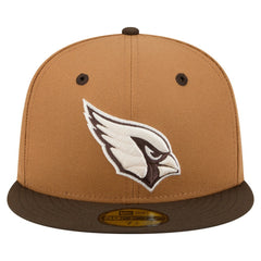 Arizona Cardinals New Era Two-Tone Walnut 59FIFTY Fitted Hat Light Brown/Dark Brown