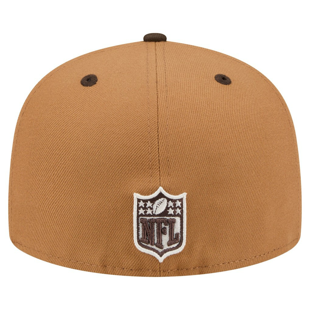 Cincinnati Bengals New Era Two-Tone Walnut 59FIFTY Fitted Hat Light Brown/Dark Brown