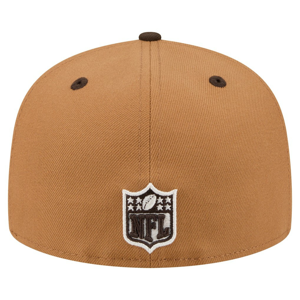 Cleveland Browns New Era Two-Tone Walnut 59FIFTY Fitted Hat Light Brown/Dark Brown