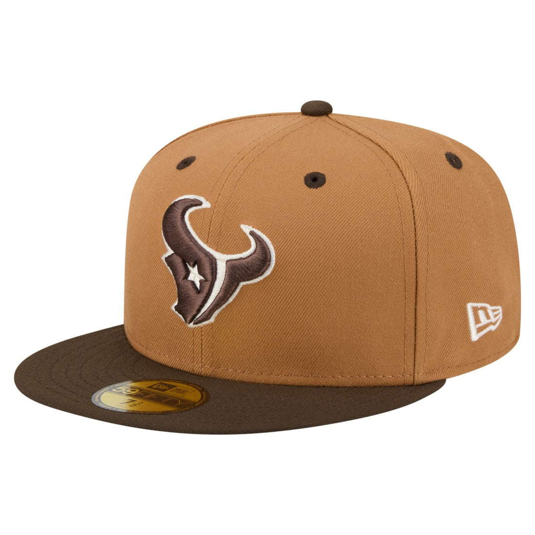 Houston Texans New Era Two-Tone Walnut 59FIFTY Fitted Hat Light Brown/Dark Brown