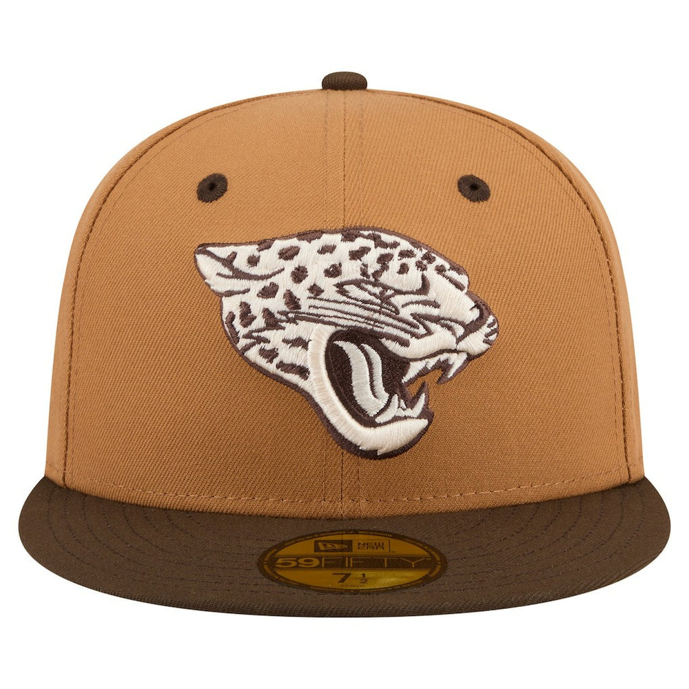 Jacksonville Jaguars New Era Two-Tone Walnut 59FIFTY Fitted Hat Light Brown/Dark Brown