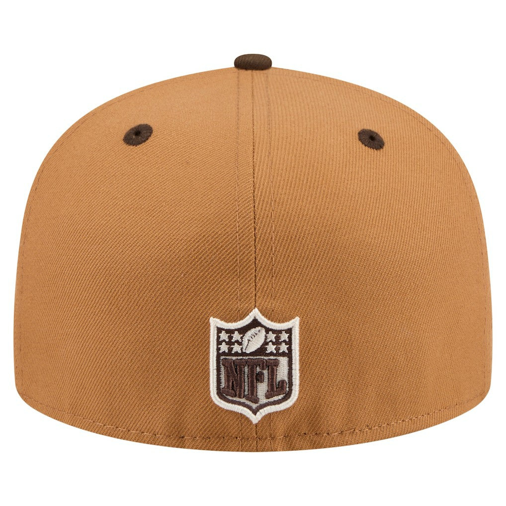 Jacksonville Jaguars New Era Two-Tone Walnut 59FIFTY Fitted Hat Light Brown/Dark Brown