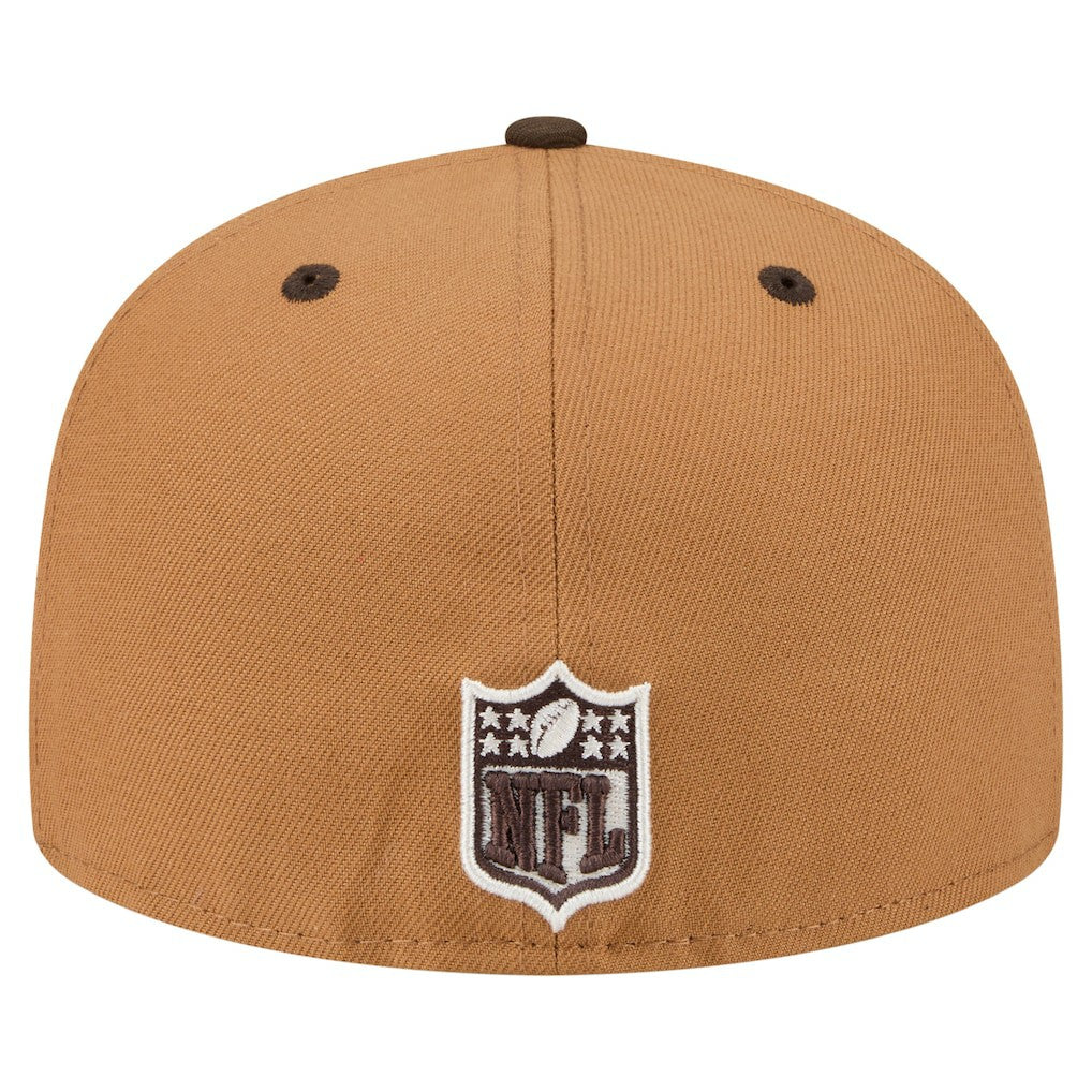 Kansas City Chiefs New Era Two-Tone Walnut 59FIFTY Fitted Hat Light Brown/Dark Brown