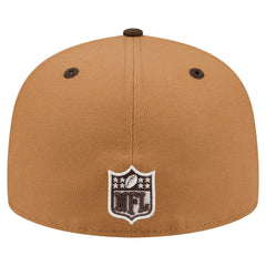 Los Angeles Chargers New Era Two-Tone Walnut 59FIFTY Fitted Hat Light Brown/Dark Brown