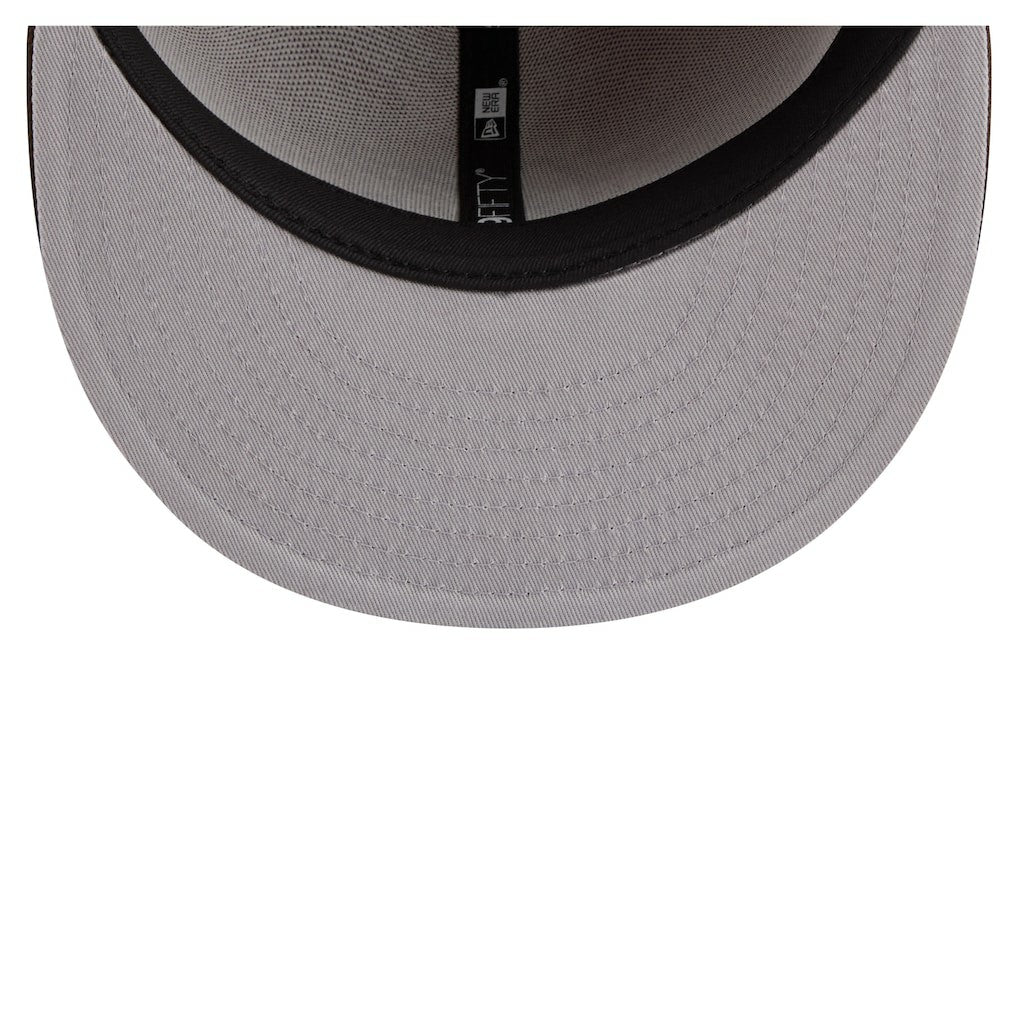 Miami Dolphins New Era Two-Tone Walnut 59FIFTY Fitted Hat Light Brown/Dark Brown