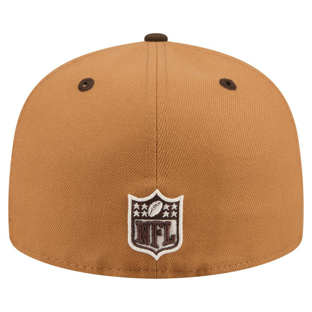 New England Patriots New Era Two-Tone Walnut 59FIFTY Fitted Hat Light Brown/Dark Brown