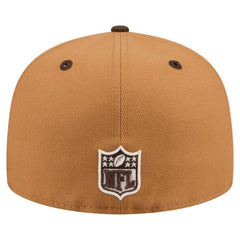 New England Patriots New Era Two-Tone Walnut 59FIFTY Fitted Hat Light Brown/Dark Brown