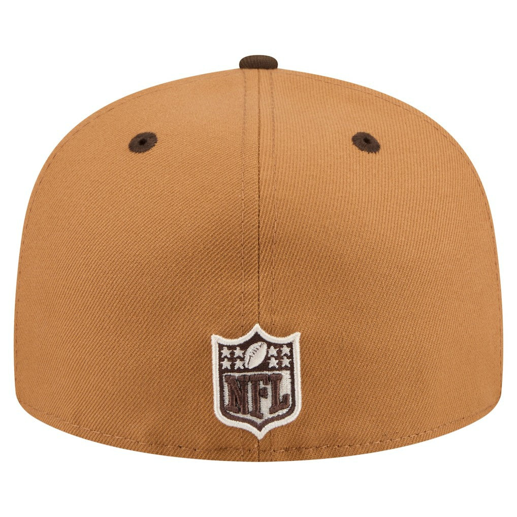 New York Giants New Era Two-Tone Walnut 59FIFTY Fitted Hat Light Brown/Dark Brown