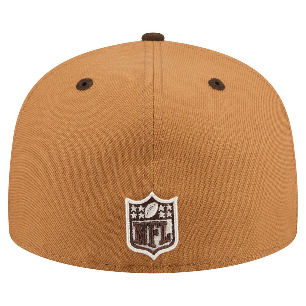 New York Giants New Era Two-Tone Walnut 59FIFTY Fitted Hat Light Brown/Dark Brown