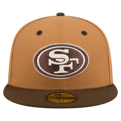 San Francisco 49ers New Era Two-Tone Walnut 59FIFTY Fitted Hat Light Brown/Dark Brown