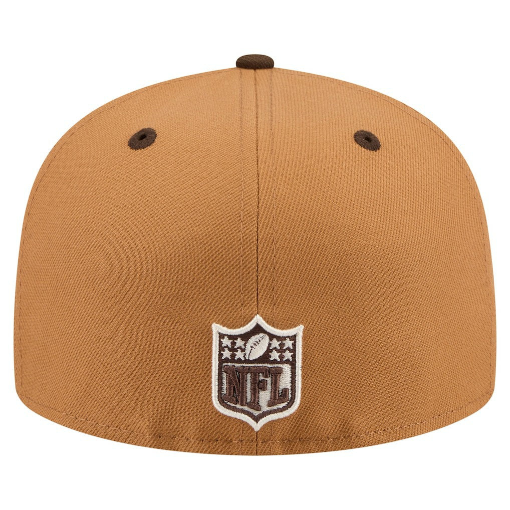 San Francisco 49ers New Era Two-Tone Walnut 59FIFTY Fitted Hat Light Brown/Dark Brown