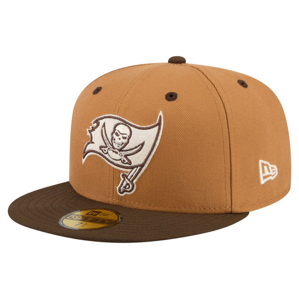 Tampa Bay Buccaneers New Era Two-Tone Walnut 59FIFTY Fitted Hat Light Brown/Dark Brown