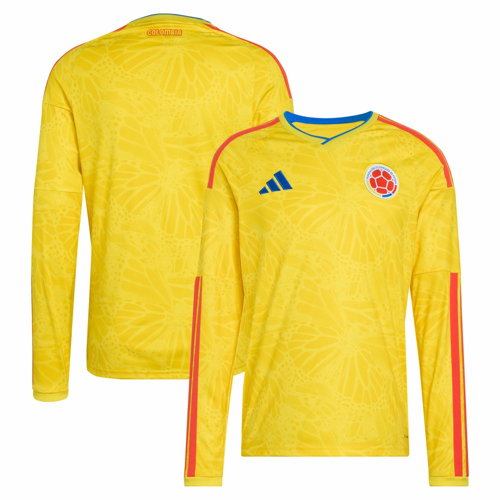 Colombia National Team FIFA x World Cup 2026 Home Replica Long Sleeve Jersey Yellow - Adidas