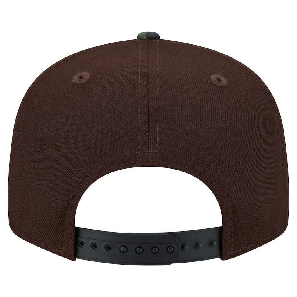 Miami Dolphins Adult Burnt Wood Camo 9FIFTY Snapback Hat Dark Brown