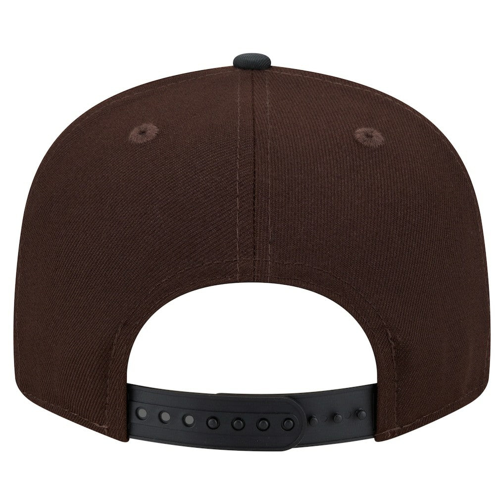 New England Patriots Adult Burnt Wood Camo 9FIFTY Snapback Hat Dark Brown