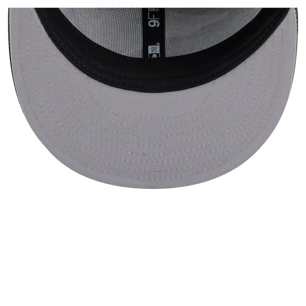 New England Patriots Adult Burnt Wood Camo 9FIFTY Snapback Hat Dark Brown