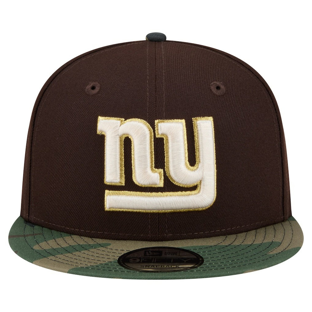 New York Giants Adult Burnt Wood Camo 9FIFTY Snapback Hat Dark Brown