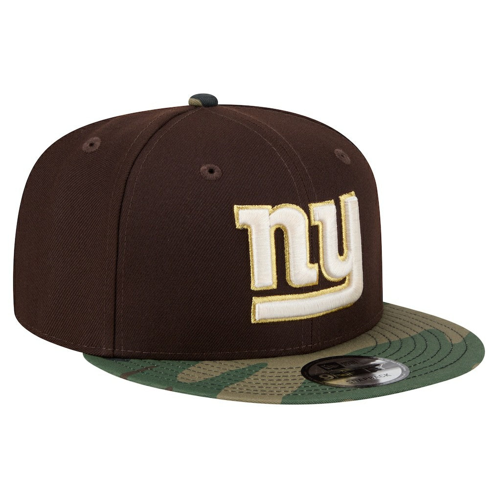 New York Giants Adult Burnt Wood Camo 9FIFTY Snapback Hat Dark Brown