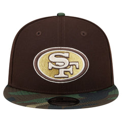 San Francisco 49ers Adult Burnt Wood Camo 9FIFTY Snapback Hat Dark Brown