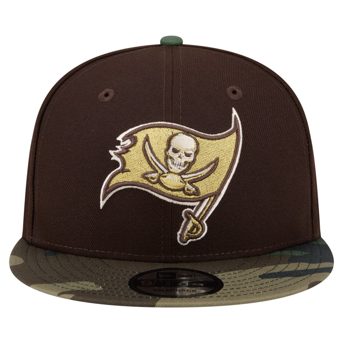 Tampa Bay Buccaneers Adult Burnt Wood Camo 9FIFTY Snapback Hat Dark Brown