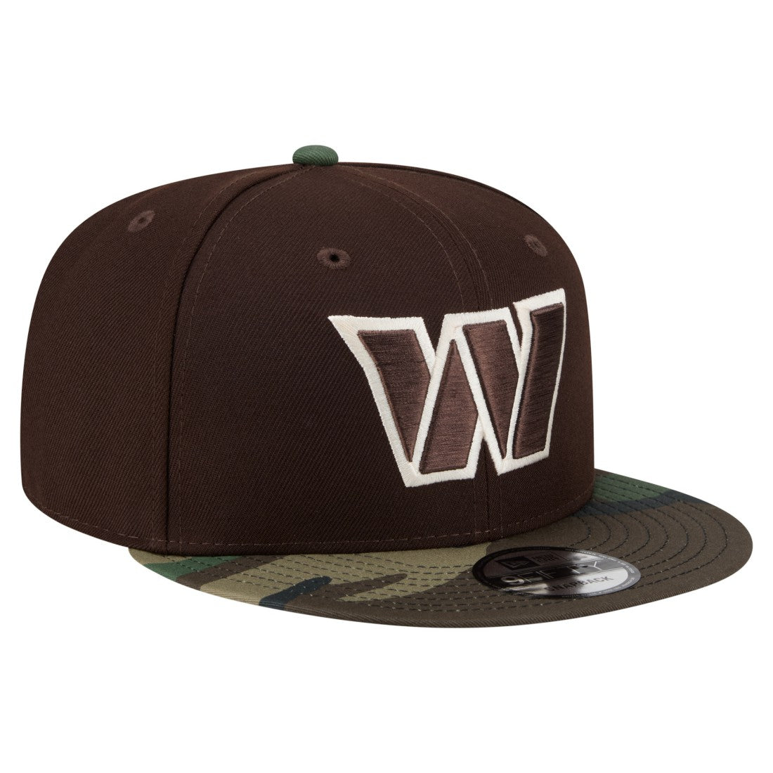 Washington Commanders Adult Burnt Wood Camo 9FIFTY Snapback Hat Dark Brown